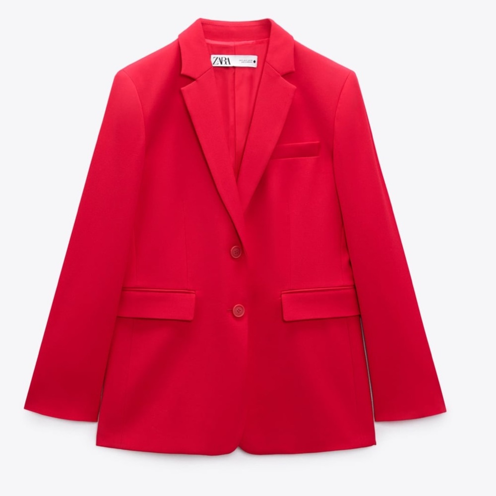 Zara straight cut pocket blazer
